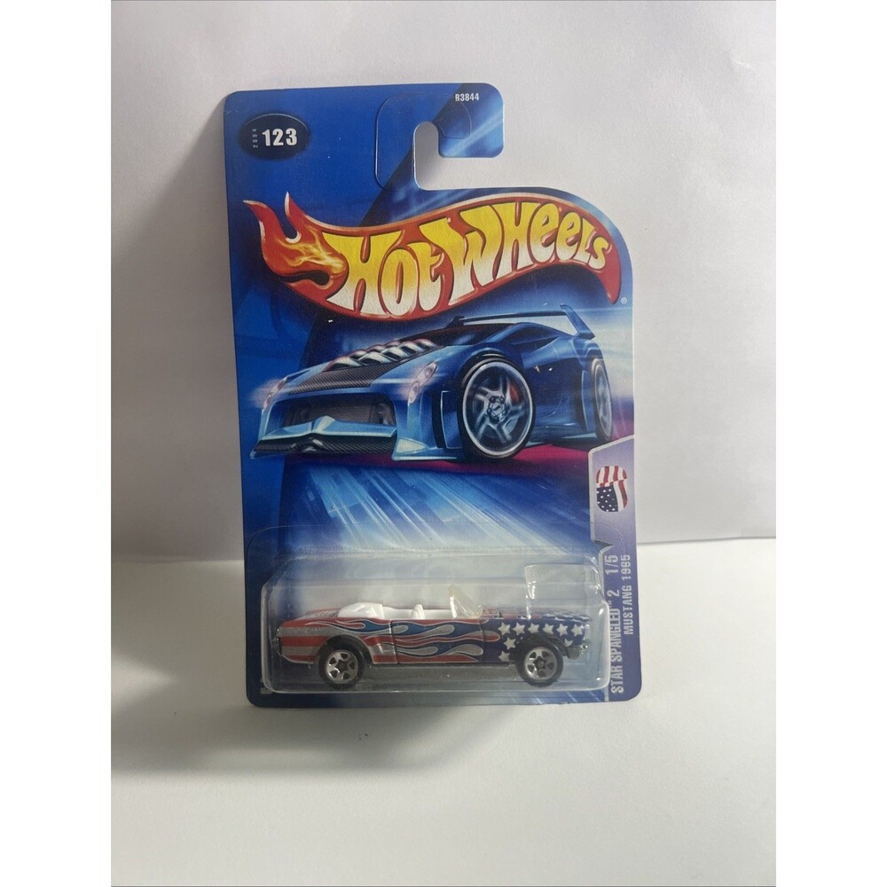 2004 Hot Wheels   Star Spangled 2 Series 1965 Mustang Convertible Collector #123